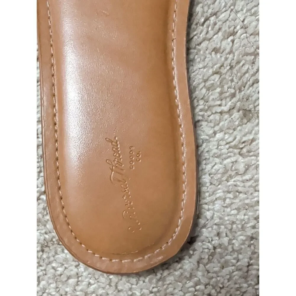 Universal Thread Black Wide-Strap Slide Sandals with Tan Footbed